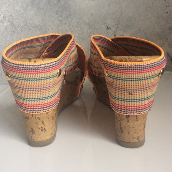 CORK High Heel/Wedge Sandals Size 5 - Picture 4 of 8